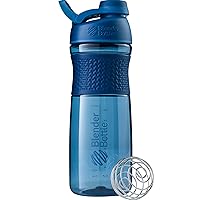 BlenderBottle SportMixer Shaker Bottle Perfect for Protein Shakes and Pre Workout, 28-Ounce, Navy