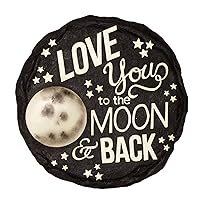 Spoontiques - Garden Décor - Moon & Back Stepping Stone - Decorative Stone for Garden