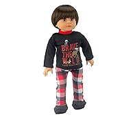 American Fashion World Boy's Brave The Wild Pajamas for 18-Inch Dolls | Premium Quality & Trendy Design | Dolls Clothes | Outfit Fashions for Dolls for Popular Brands