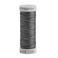 Sulky Rayon Thread for Sewing, 250-Yard, Vari Gray and Black