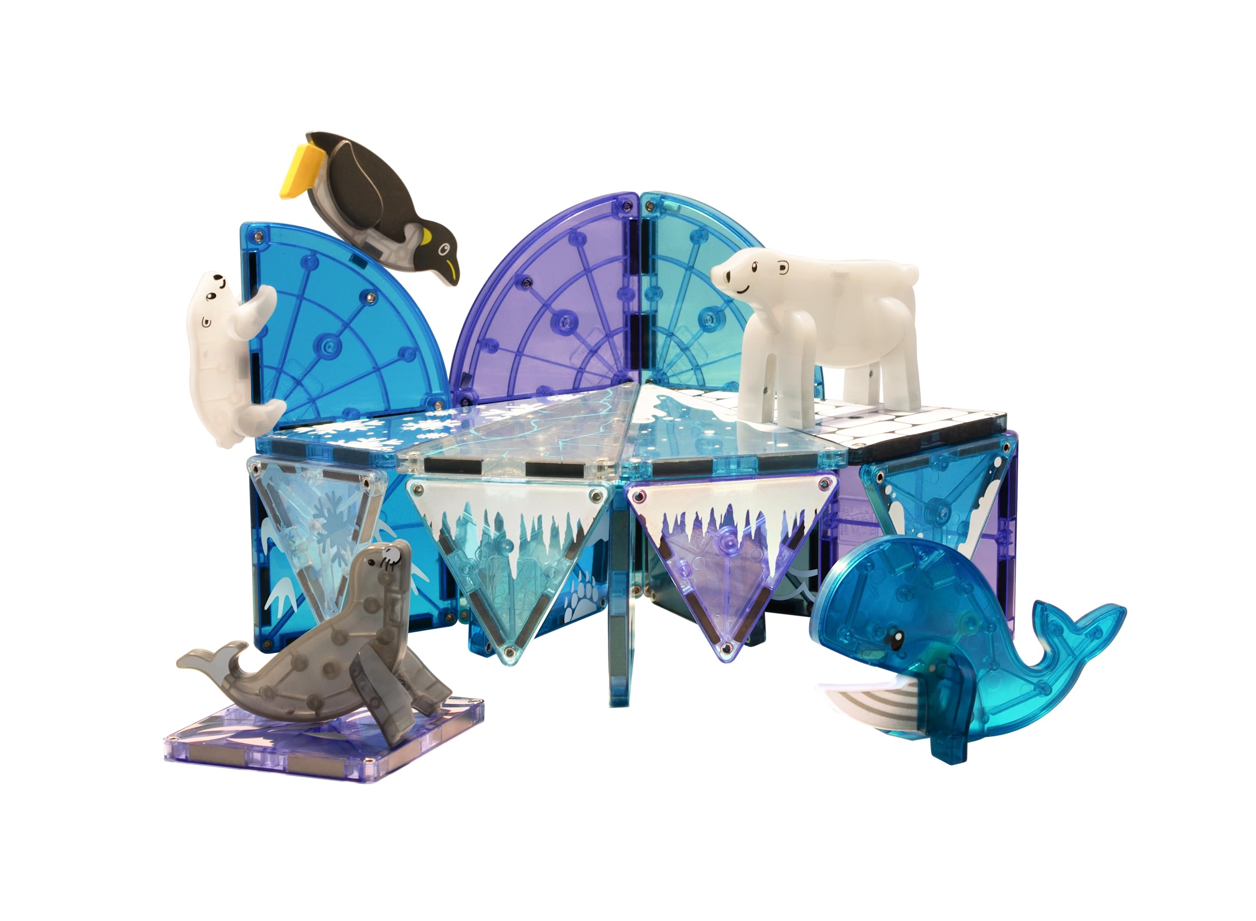 MAGNA-TILES Arctic Animals 25-Piece Magnetic Construction Set, The ORIGINAL Magnetic Building Brand