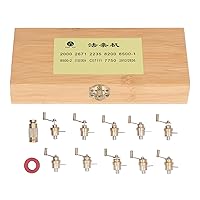 Professional High Precise Alloy Steel Watch Winding Tool Accessories,Watch Mainspring Winder Repair Tools, Wristwatch Repairing Kit DIY Watchmaker Tools with Wooden Storage Box