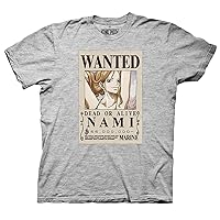 Ripple Junction One Piece Nami Full Wanted Poster Anime Adult Short Sleeve T-Shirt