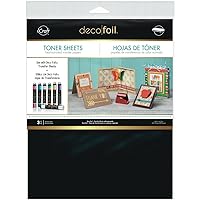 iCraft 3377 Deco Foil Toner Sheets, 8.5 Inches x 11 Inches, Black