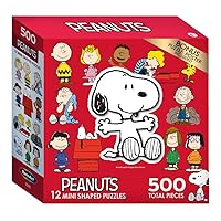 Cra-Z-Art - RoseArt - Mini Shaped Multipack - Peanuts - 500 Piece Jigsaw Puzzle