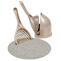 Petmate Scoop N' Hide Cat Litter Scoop with Discreet Litter Scoop Holder, Titanium