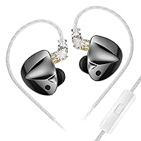 KZ D-Fi in Ear Monitor Headphones Dual-Magnet & Dual-Cavity Dynamic Driver Earphones HiFi Stereo Noise Isolation Earbuds with 4 Tuning Switches for Audio Engineers, Musicians(with Mic)