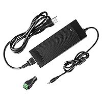 24V 8A Power Supply Adapter, AC to DC Converter AC 100V ~ 240V to DC 24 Volt 8 Amp 192W Switching Transformer LED Driver with 5.5mm x 2.1/2.5mm DC Jack Connector for Car Cigarette Lighter LCD Monitor