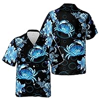 Funny Blue King Crab Ocean Hawaiian Shirt S-5XL