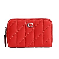 Coach Quilted Pillow Leather Essential Small Zip Around Card Case