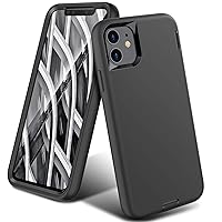 ORIbox for iPhone 11 Case Black, [10 FT Military Grade Drop Protection], Soft-Touch Finish of The Liquid Silicone Exterior Feels, Heavy Duty Shockproof Anti-Fall Case for iPhone 11,6.1 inch, Black