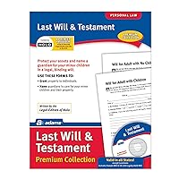 Adams Last Will and Testament, Forms and Instructions, Downloadable Product Details on Packaging, USA Only (LF235) 11x