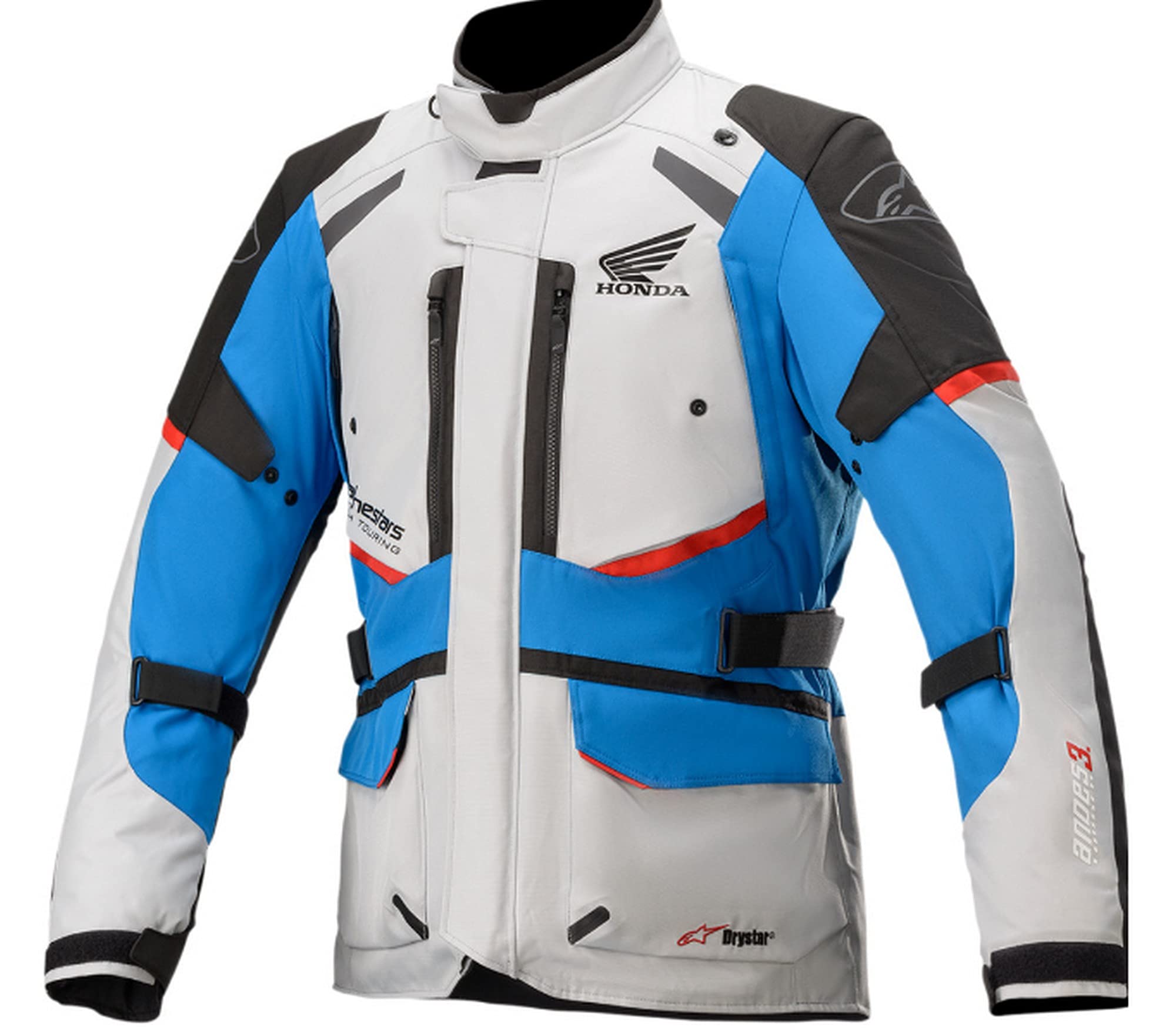 Alpinestars Honda Andes V3 Drystar Men's Street Motorcycle Jackets - Ice Gray/Blue/Bright