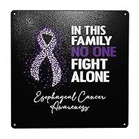 Esophageal Cancer Awareness Metal Sign Decor Metal Painting Sign Wall Decor Signs For Home Street Gate Bars Restaurants Cafes Store Pubs Metal Sign