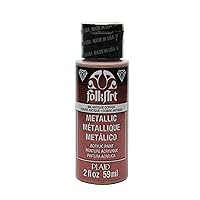 FolkArt Metallic Acrylic Paint in Assorted Colors (2 Ounce), 666 Antique Copper