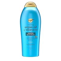 OGX Renewing + Argan Oil of Morocco Shampoo, Damage Repair Shampoo & Argan Oil to Help Strengthen & Repair Dry, Damaged Hair, Paraben-Free, Sulfate-Free Surfactants, 25.4 fl. oz