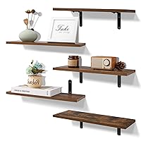 upsimples 11x14 Picture Frame Set of 5 Bundle with Wood Floating Shelves for Wall Decor Storage Set of 5