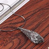 Leaf Pendant Long Pendant Necklaces Rhinestone For Women Accessories By TenDollar (Black)