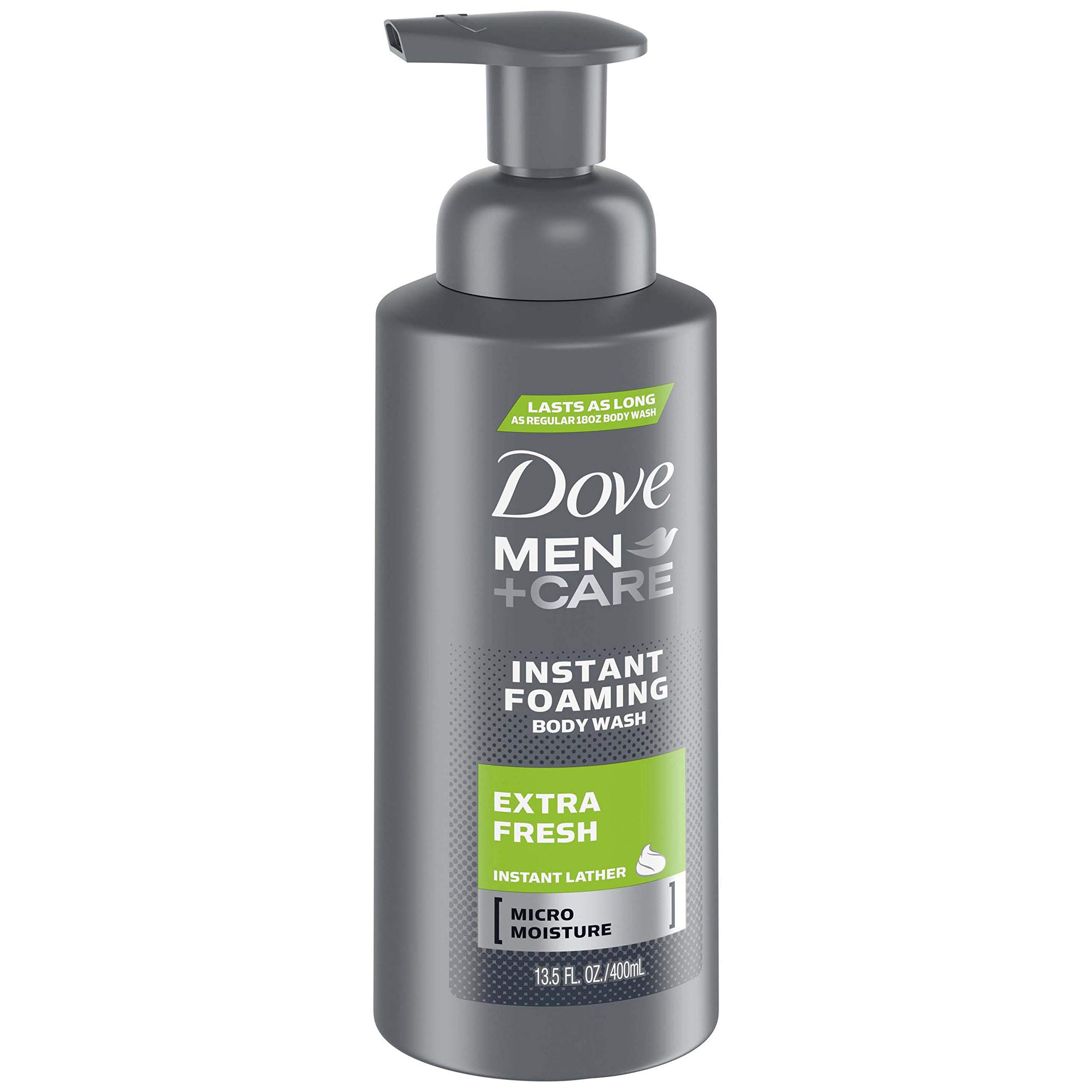 Dove Men+Care Foaming Body Wash to Hydrate Skin Extra Fresh Effectively Washes Away Bacteria While Nourishing Your Skin 13.5 oz