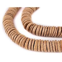 TheBeadChest Cream Disk Coconut Shell Beads (15mm)