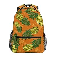 ALAZA Yellow Exotic Fruit on An Orange Travel Laptop Backpack Durable College School Backpack