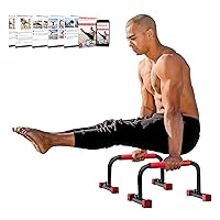 Rubberbanditz Parallette, Parallel Bars & Dip Station | At Home Gym Workout Equipment, L-Sit Bars & Calisthenics Equipment for Home. Perfect for Push Ups, Dips, Handstands & Gymnastics.