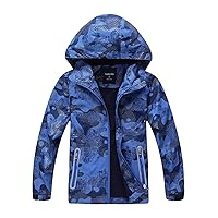 Boys Girls Waterproof Hooded Jackets Thick Padded Winter Coat