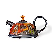 Cute Pottery Teapot - Colorful Ceramic Kettle for One - Artisan Clay Gift - Wheel Thrown Pottery - Home & Living Decor - Christmas Present
