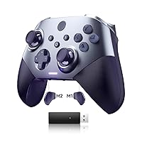 EasySMX X10 PC Controller - Enhanced Wireless Bluetooth Controller with Hall Joysticks/Hall Triggers/19 Mechanical Metal Keys - No Stick Drift, No Dead Zone - Work for Windows, Steam and Switch