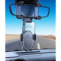 Car Phone Holder, Rear View Mirror Phone Holder, Cell Phone Holder, Adjustable nagivator Holder, 360° Rotating and Retractable Universal car Cell Phone Holder for All Cell Phones