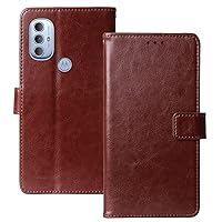 Stand Premium Retro Business Flip Leather Case Protector Bumper for Motorola Moto G Power (2022) 6.5