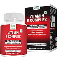 B Complex Vitamins - All Including B12, B1, B2, B3, B5, B6, B7, B9, Folic Acid Vitamin Supplement for Stress, Energy and Healthy Immune System 120 Veg Capsules, 120 Count (Pack of 1)