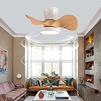 Caufloce Ceiling Fan with Lighting and Remote Control, Dimmable Reversible Smart Ceiling Light with Fan LED Modern 6 Gang Quiet Ceiling Fan Light Timer Kitchen DC for Living Room Black
