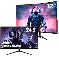 Z-Edge 240Hz Gaming Monitor Bundle [24.5-inch and 32-inch 2 Pack] 240 Hz Refresh Rate, 1ms MPRT, FHD 1080 Gaming Monitor AMD Freesync Premium Display