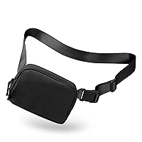 AslabCrew 2-Way Zipper Unisex Belt Bag with Adjustable Strap Fanny Packs Mini Waist Pouch for Outdoor Hiking Running Travel