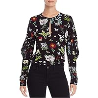 Joie Womens Liseli Pullover Blouse, Black, XX-Small