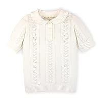 Hope & Henry Girls' Short Sleeve Sweater Top