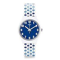 Swatch Mens Analogue Quartz Watch with Silicone Strap GW201, Blue, One Size, Bracelet