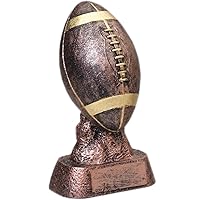 Decade Awards Football Bronze Finished Trophy - 6 Inch Tall | FFL Gridiron Award - Engraved Plate on Request