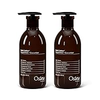 Body Lotion Moisturizer for Dry Skin with Shea Butter & Coconut Oil, Peppermint & Cucumber Scented, 15oz Dual Pack