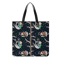 Funny Sloths Printed Tote Bag for Women Fashion Handbag with Top Handles Shopping Bags for Work Travel