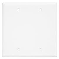 Double Blank Device Wall Plate, Gloss Finish, Standard Size 2-Gang 4.50
