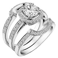 2.50ct DLA Certified Round Cut Diamond Bridal Set in Platinum
