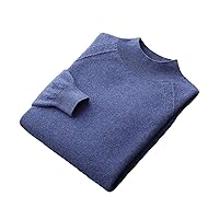 100% Cashmere Sweater Men's Half Turtleneck Pullover Autumn and Winter Long-Sleeved Basic Knitted Versatile Shirt