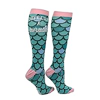 Crazy Dog T-Shirts Funny Compression Socks for Mom Cute Mothers Day Compression Socks For Women