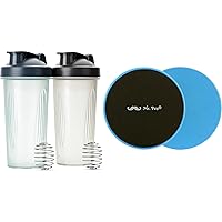 Mr. Pen- Shaker Bottles for Protein Mixes and Core Sliders for Working Out, 4 Pack