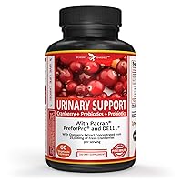 Urinary Support Womens Probiotic for Urinary Tract Health for Women, Cranberry Capsules with 5 Billion CFUs Cranberry Extract, Prebiotics and Probiotics for Women, 60 Caps, 30 Servings