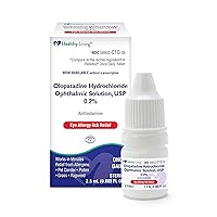 Healthy Living Antihistamine Once Daily Eye Drops for Allergy, Itch & Redness Relief, Olopatadine Hydrochloride Opthalmic Solution, USP 0.2%, 0.085 Fl Oz