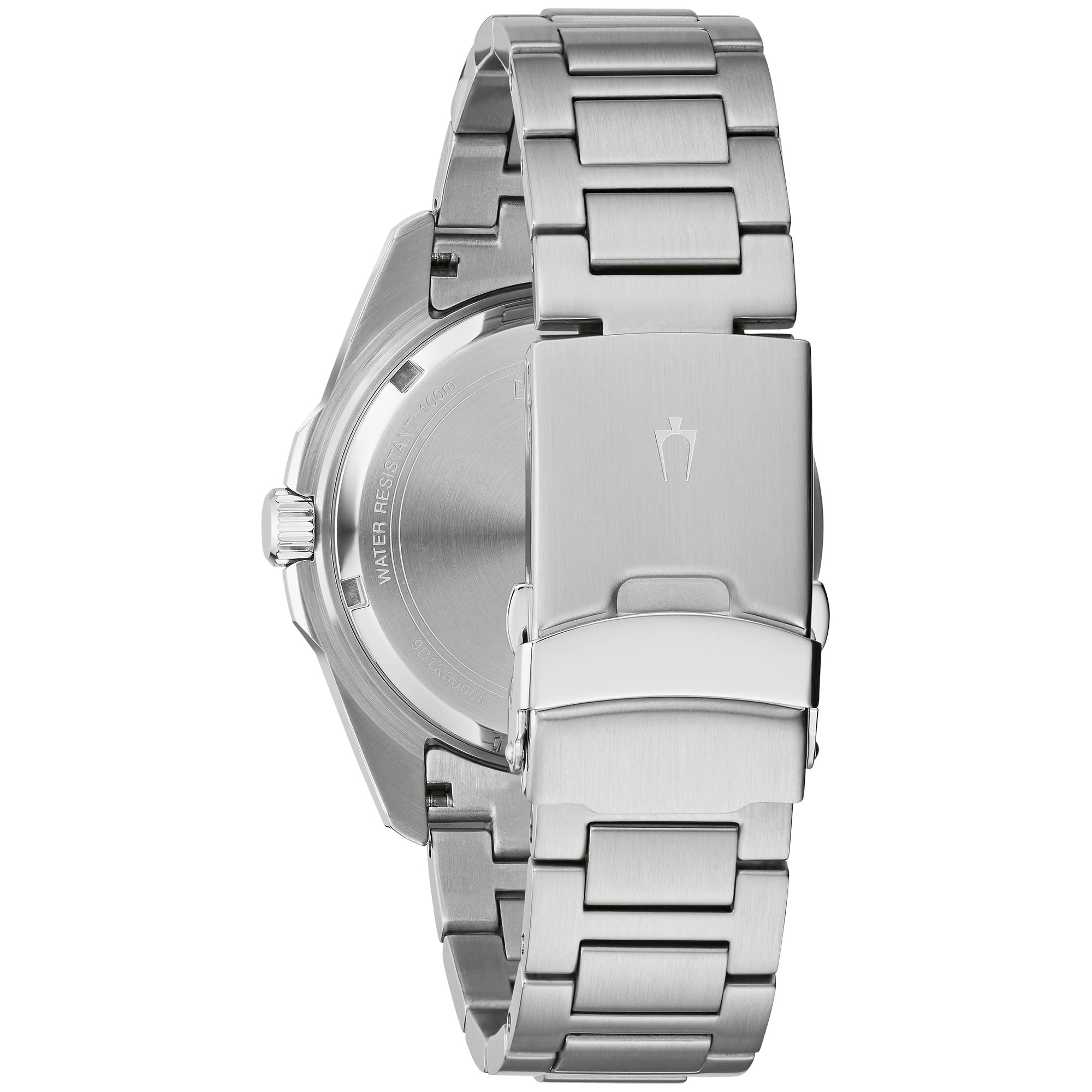 Bulova Men's Marine Star Series B Stainless Steel 6-Hand Chronograph Quartz Watch, Black Dial Style: 98B203