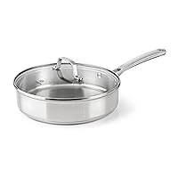 Calphalon Stainless Steel Cookware Sauce Pan with Lid, 3 qt., Stainless Steel